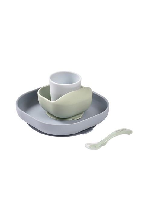 Coffret repas silicone 4 pièces Galet 1