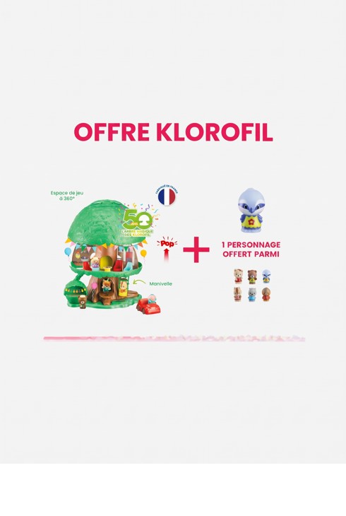 Lot Arbre magique et 2 figurines Anniversaire + 1 figurine offerte Klorofil 1