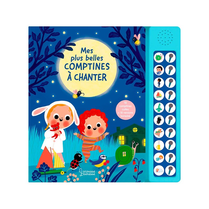 Larousse Jeunesse - Livre sonore, Mes plus belles comptines à chanter avec karaoké - De 1 an à 5 ans