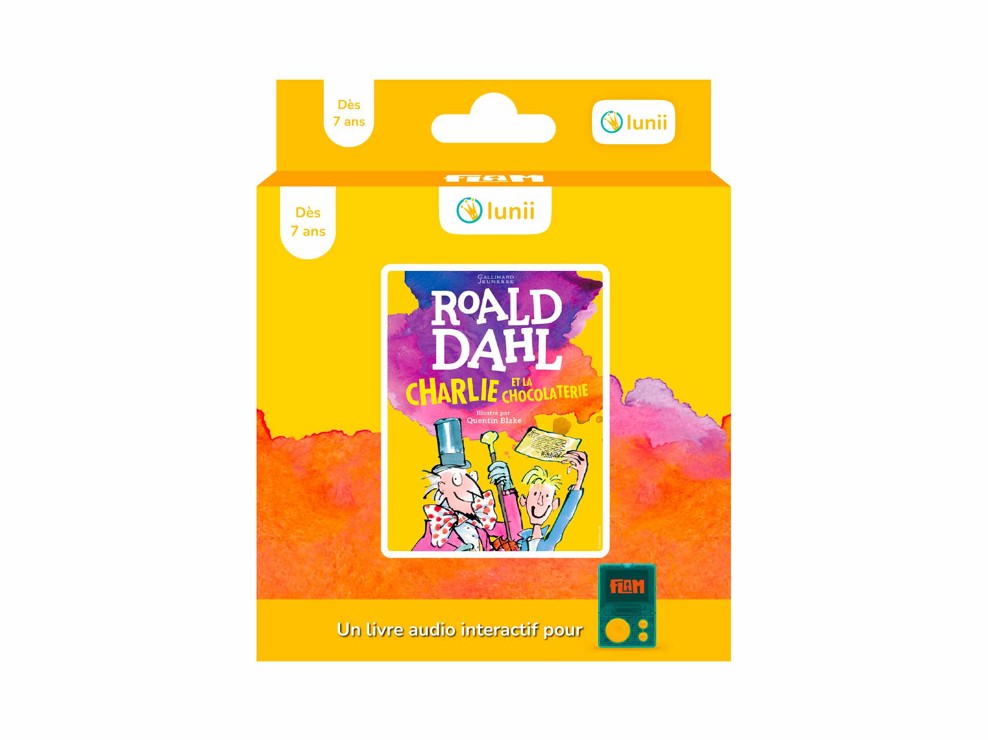 Livre audio intéractif pour FLAM, Charlie et la chocolaterie 1