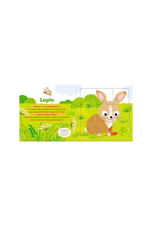 Livre puzzle 9 pcs, Les animaux de la ferme