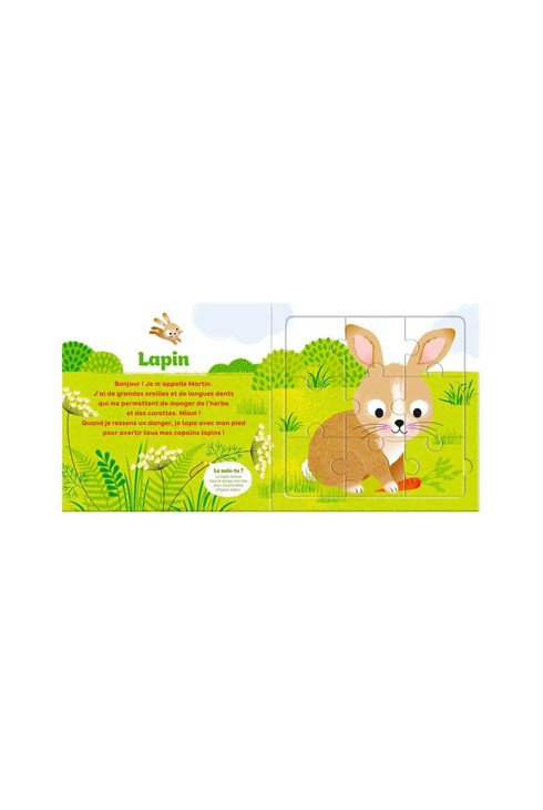Livre puzzle 9 pcs, Les animaux de la ferme