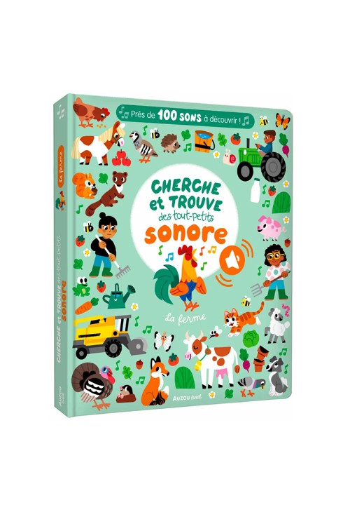Livre Cherche et trouve des tout petits, Sonore à la ferme 1