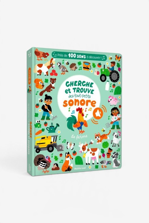 Livre Cherche et trouve des tout petits, Sonore à la ferme 1
