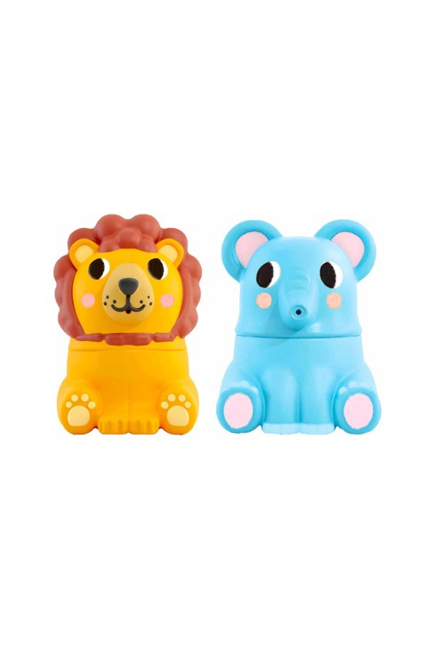 Coffret Mon premier livre de bain, dans la savane, avec 2 jouets déclipsables