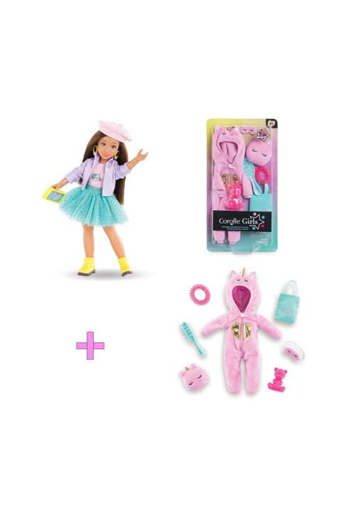 Lot Coffret Luna Corolle Girls fashion week Milan + Habillage licorne offert 1