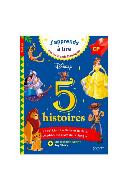 Livre J'apprends à lire avec Disney, 5 histoires CP Niv 1, 2 et 3 1