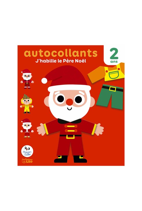 Livre autocollant, j'habille le Père Noël 1
