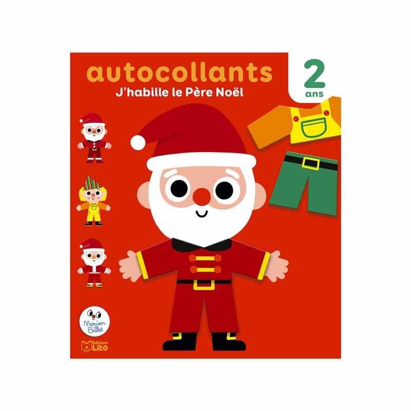 Lito - Livre autocollant, j'habille le Père Noël - De 2 ans à 5 ans