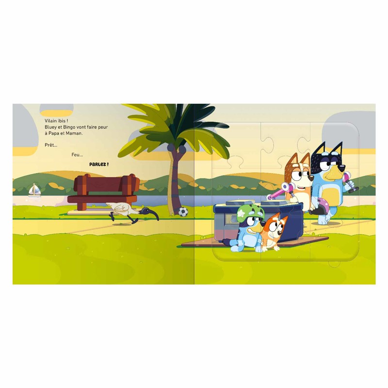 Hachette Jeunesse - Grand livre de 5 puzzles de 12 pièces Bluey
