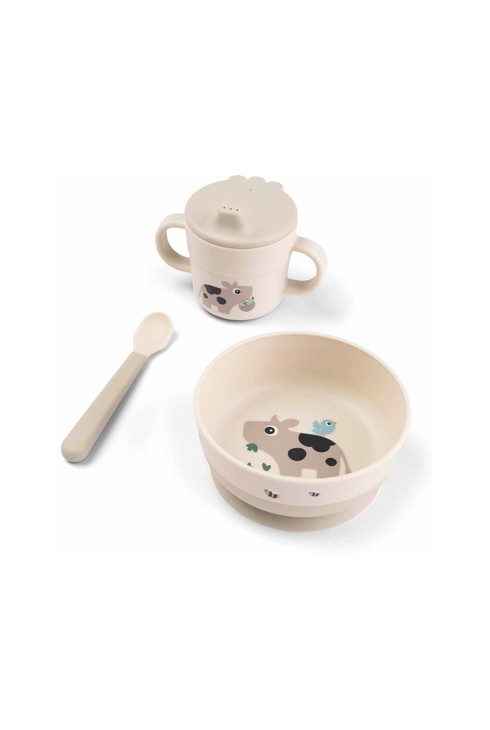 Coffret premiers repas 3 pièces beige sable 1