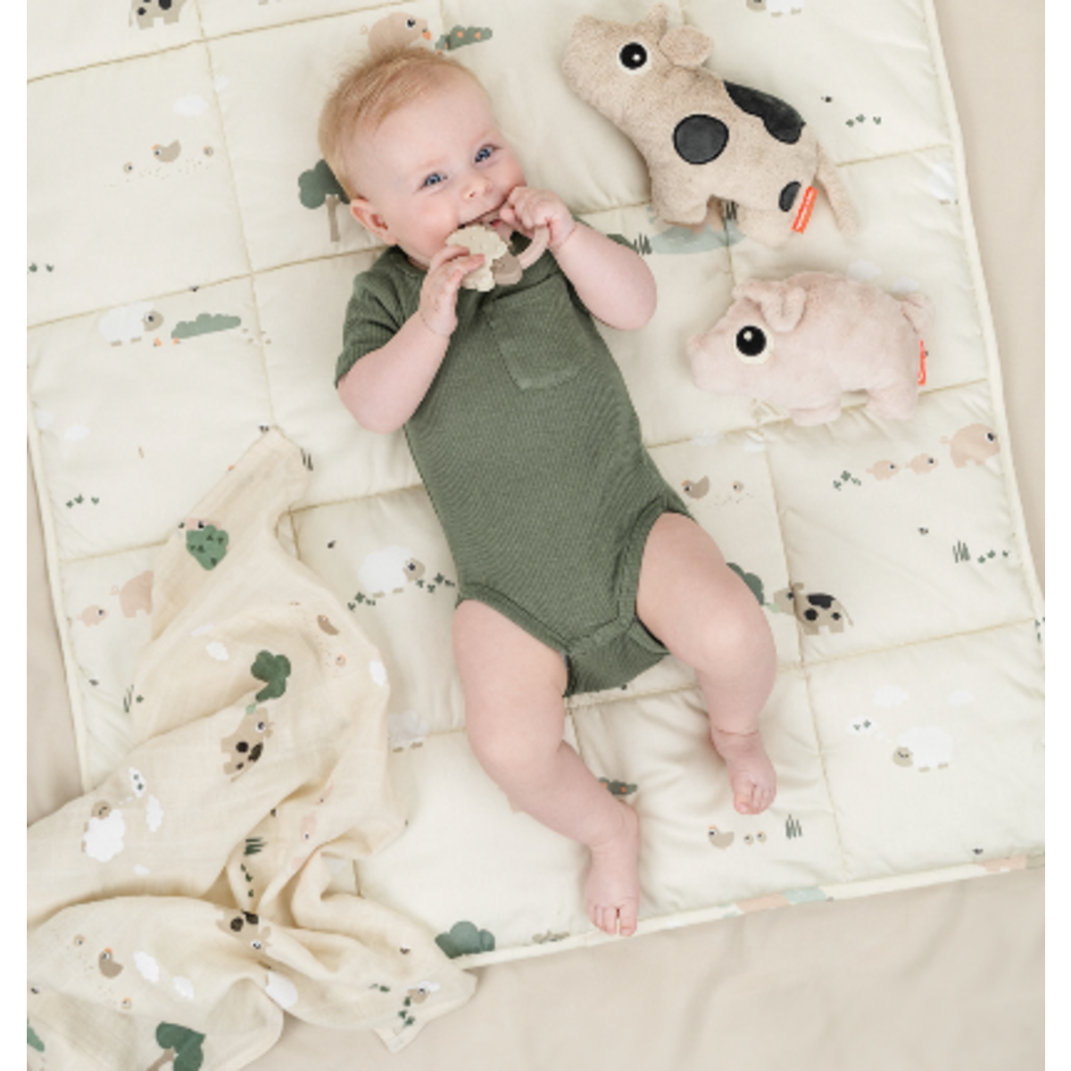 2 grands langes beige Oekotex