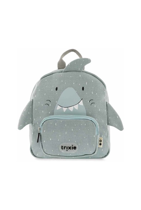 Sac à dos maternel bleu gris requin 1