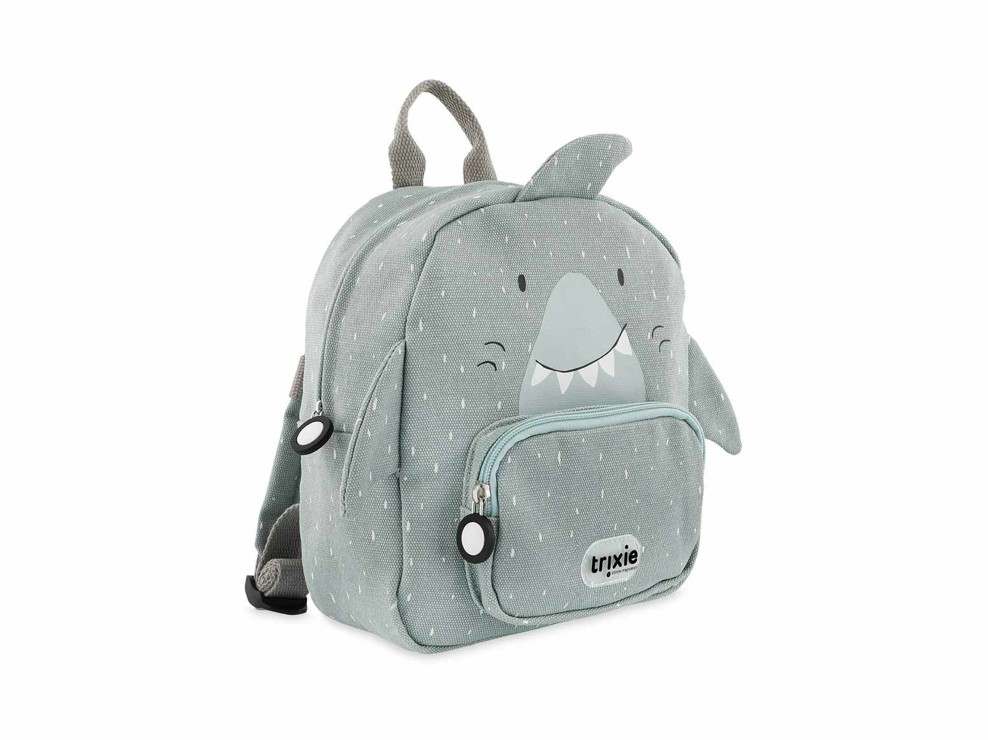 Sac à dos maternel bleu gris requin 2