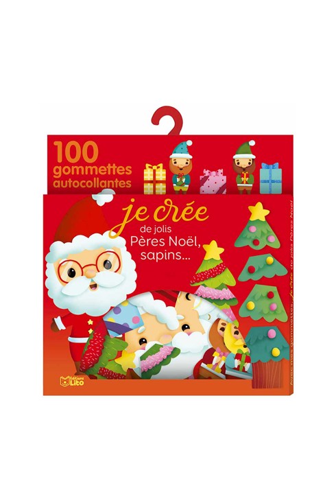 Pochette Avec mes gommettes, je crée de jolis Pères Noël, sapins... 1