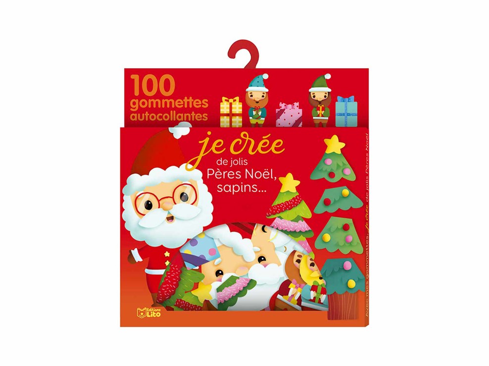 Pochette Avec mes gommettes, je crée de jolis Pères Noël, sapins... 1