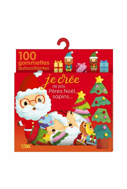 Pochette Avec mes gommettes, je crée de jolis Pères Noël, sapins... 1