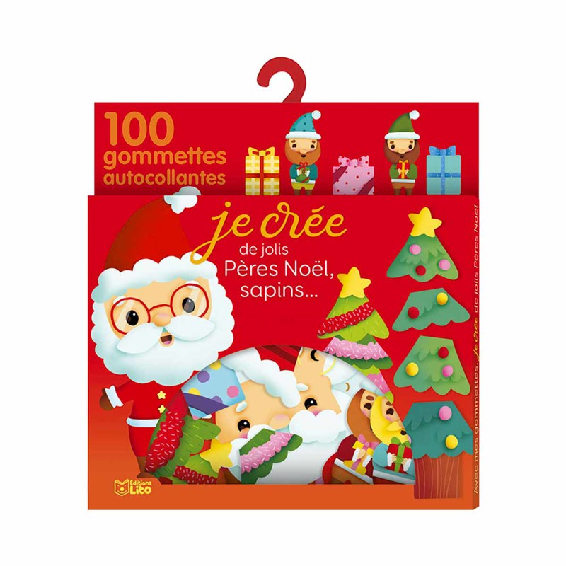 Lito - Pochette Avec mes gommettes, je crée de jolis Pères Noël, sapins... - De 3 ans à 6 ans