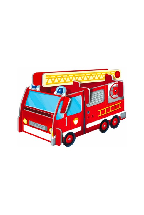 Coffret Les pompiers Puzzle, livre, maquette et figurines Sassi