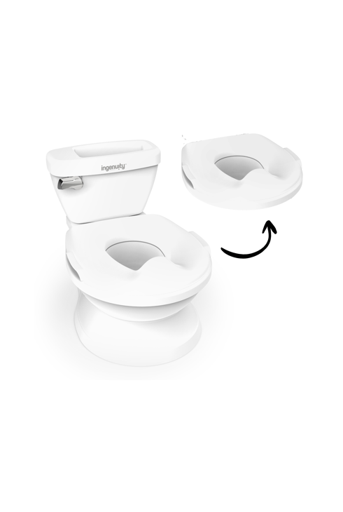 Pot et mini-toilettes avec réducteur blanc 1