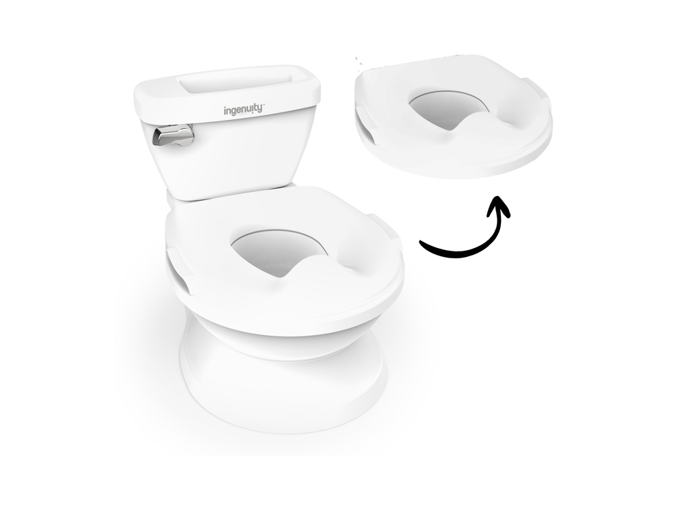 Pot et mini-toilettes avec réducteur blanc 1
