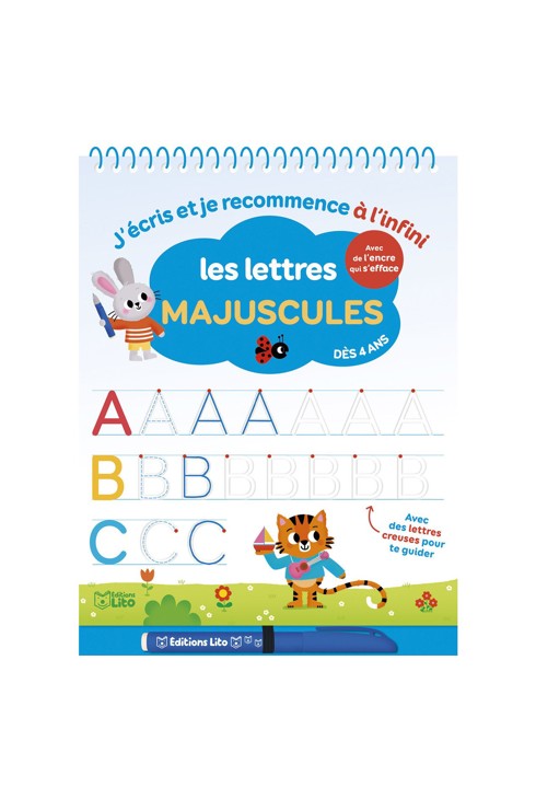 Livre Les lettres majuscules J'écris et recommence à l'infini 1