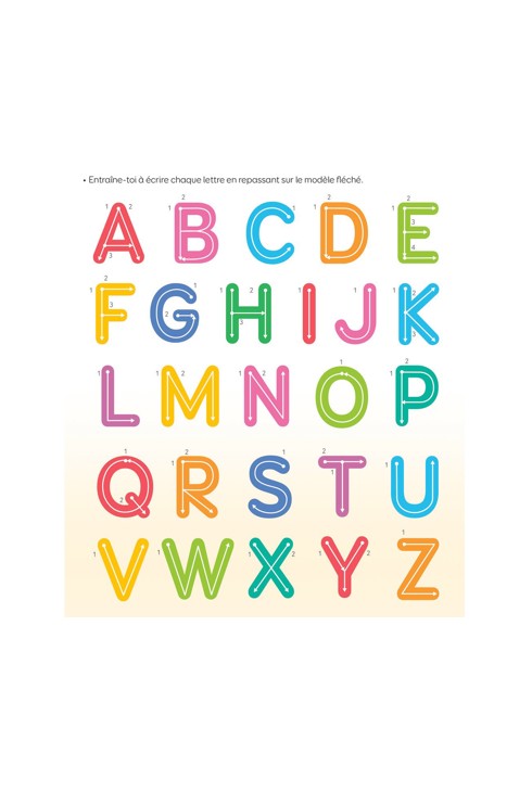 Livre Les lettres majuscules J'écris et recommence à l'infini 2