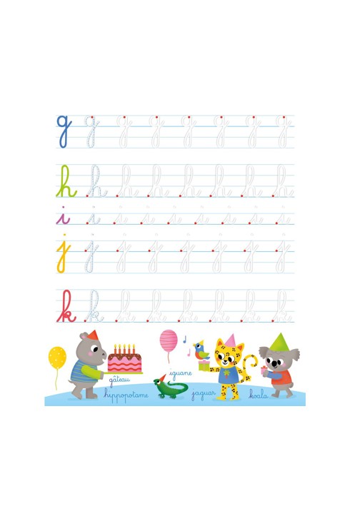 Livre Les lettres cursives J'écris et recommence à l'infini 2