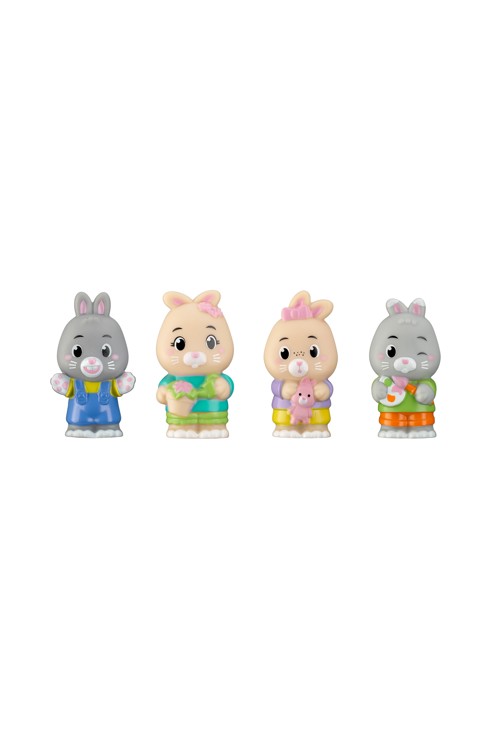 Set 4 personnages Famille Lapin 1