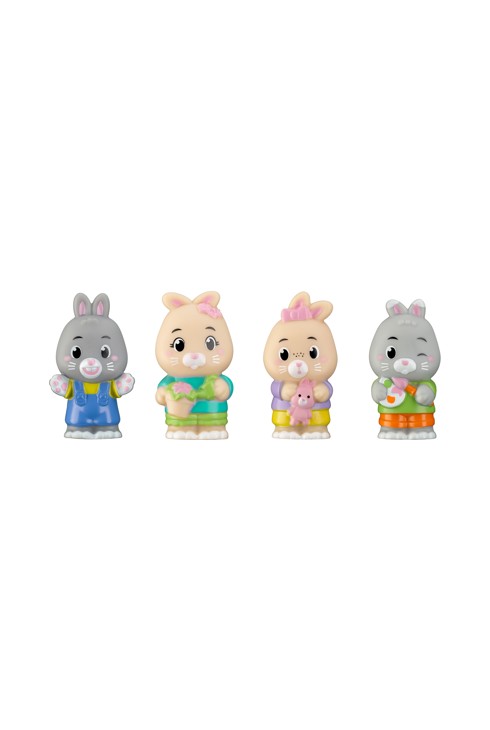Set 4 personnages Famille Lapin 1