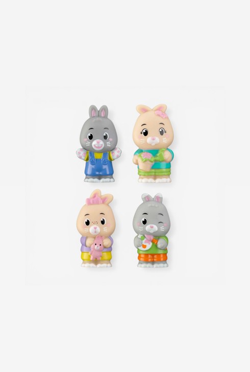 Set 4 personnages Famille Lapin 1