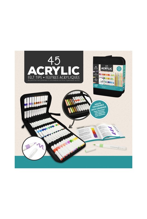 Trousse de 45 feutres acryliques Buki 1