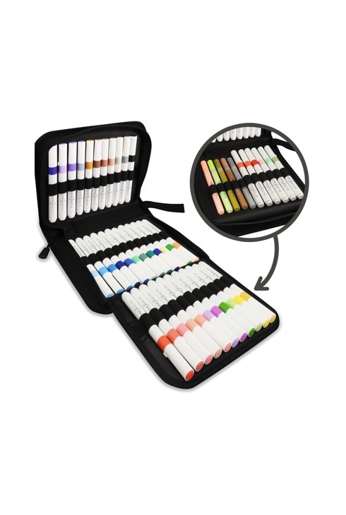 Trousse de 45 feutres acryliques Buki 2