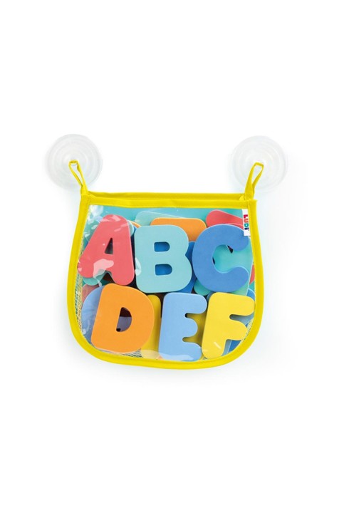 Jeu de bain alphabet en mousse avec filet de rangement 1