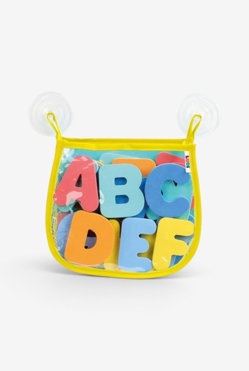 Jeu de bain alphabet en mousse avec filet de rangement 1