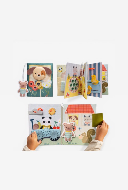 Livre d’activités en tissu busy book ma journée TAF TOYS 2