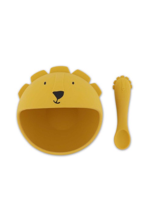 Premier set repas bébé assiette et cuillère, Mr lion 1
