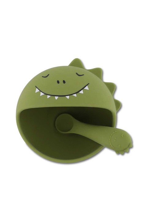 Premier set repas bébé assiette et cuillère, Mr dino 2