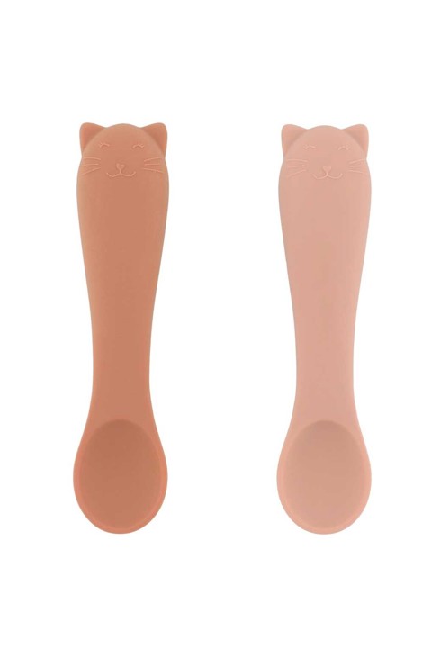 Pack de 2 premières cuillères pour bébé, Mr chat 1