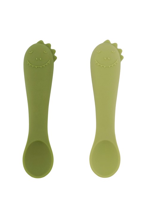 Pack de 2 premières cuillères pour bébé, Mr dino 1