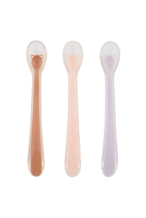 Pack de 3 cuillères d'alimentation pour bébé, Mr chat 1