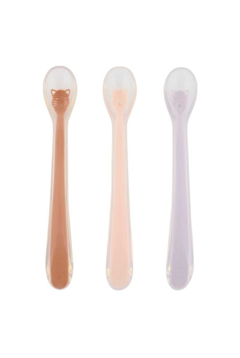 Pack de 3 cuillères d'alimentation pour bébé, Mr chat 1