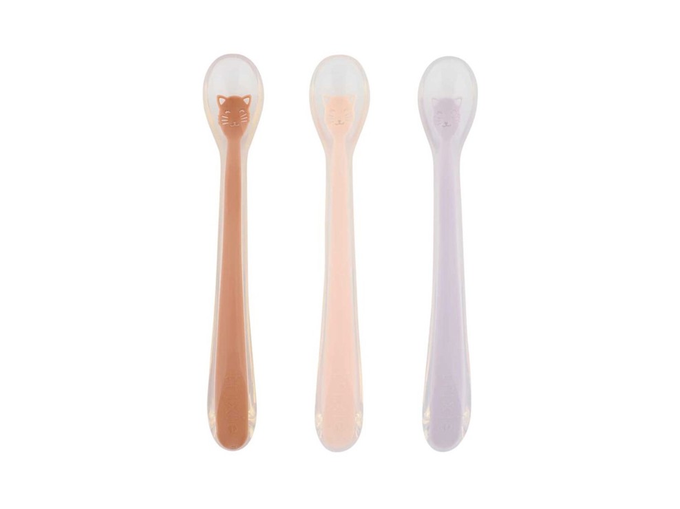 Pack de 3 cuillères d'alimentation pour bébé, Mr chat 1