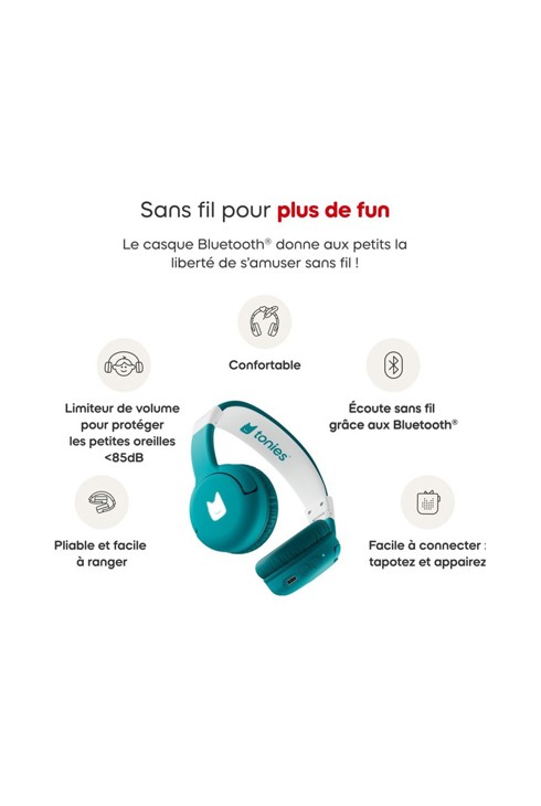 Casque Bluetooth vert océan de Tonies 2
