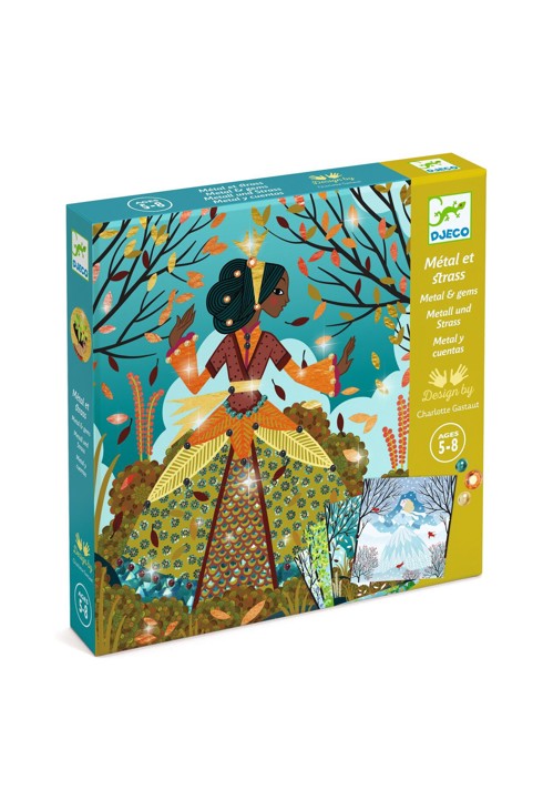 Pochette métal et strass Des robes couleurs du temps, Djeco 1