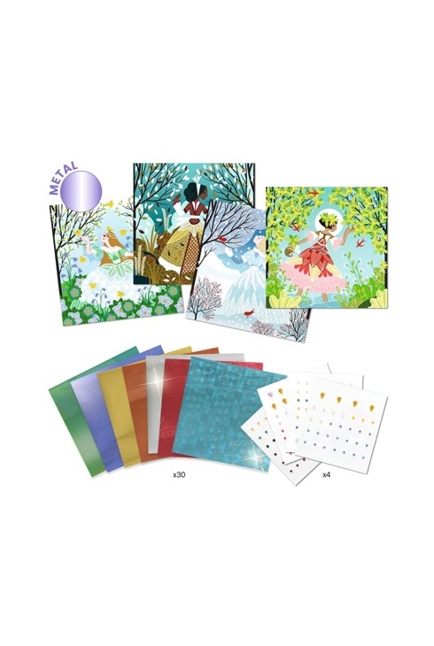 Pochette métal et strass Des robes couleurs du temps, Djeco 2