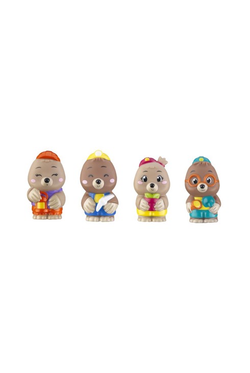 Set de 4 personnages Famille taupe Klorofil 1