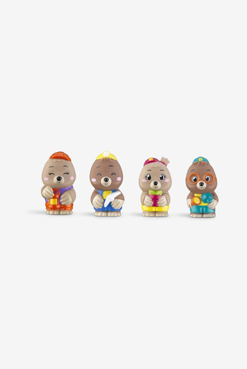 Set de 4 personnages Famille taupe Klorofil 1