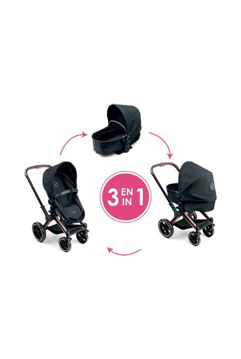 Landau 3 en 1 Cybex Priam Noir pour poupon 36 / 42 cm 2