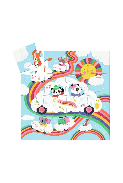 Puzzle Voiture nuage 16 pièces, Djeco 2